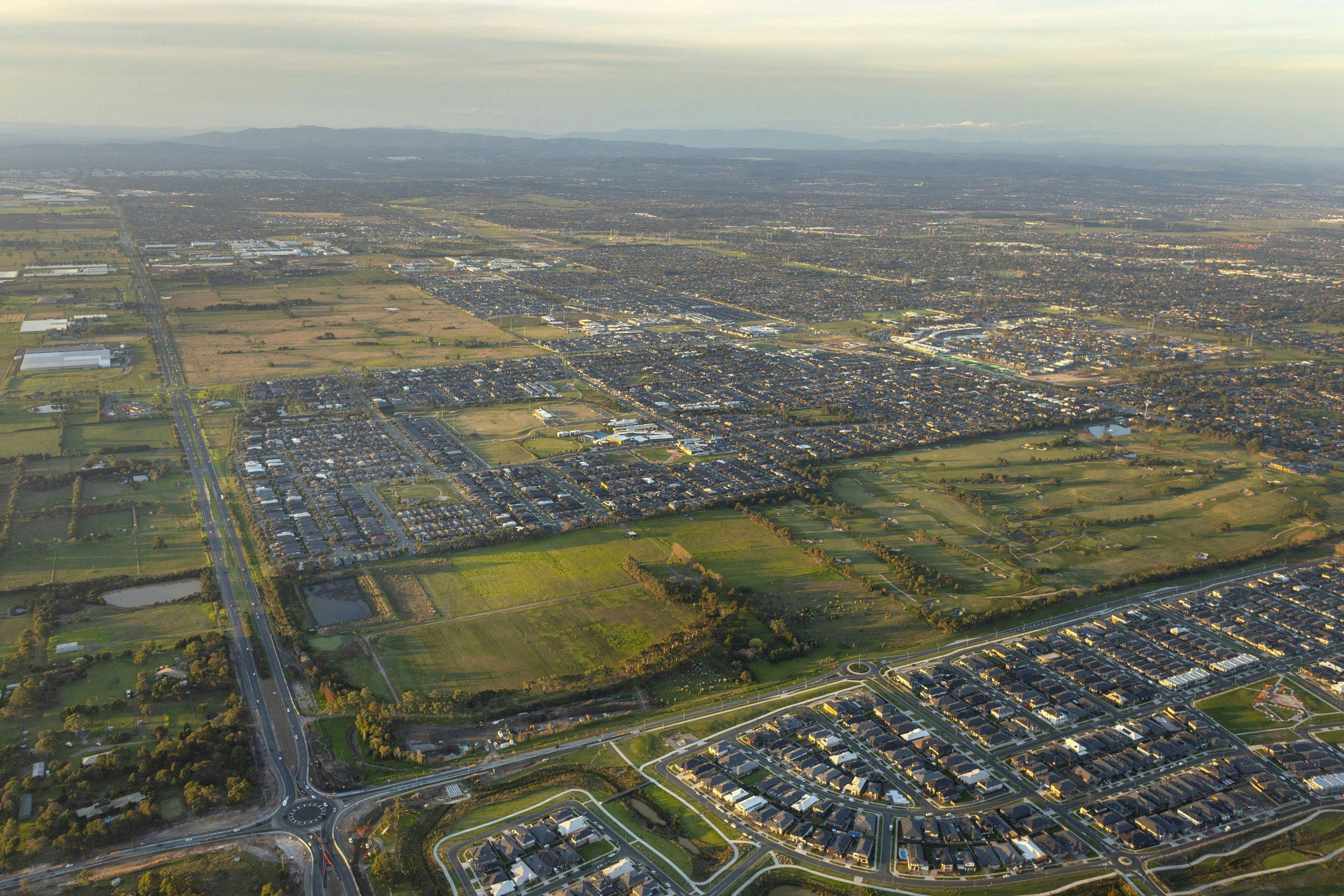 Aerial render of Cranbourne