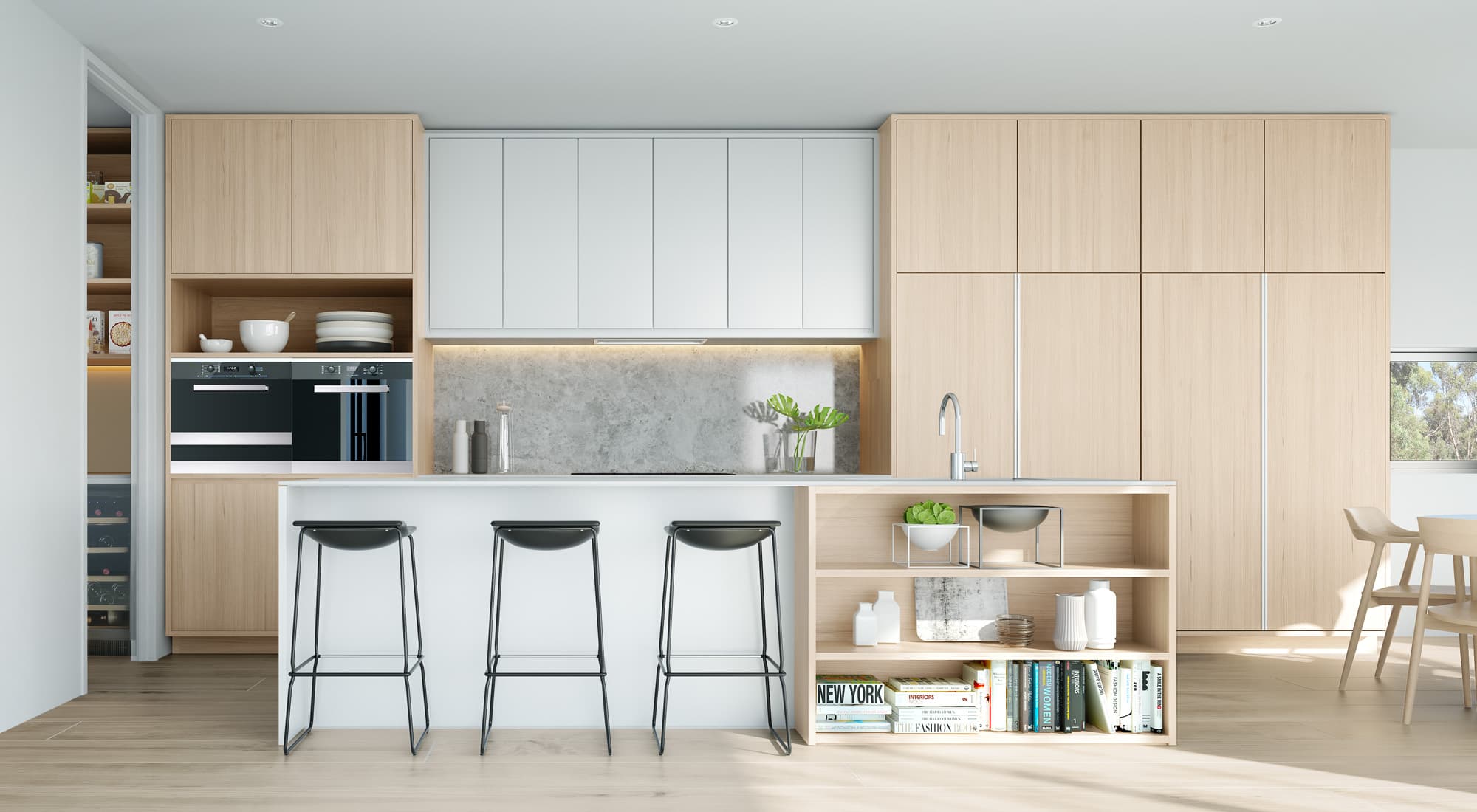 Concept render of a kitchen in St Helena Woods