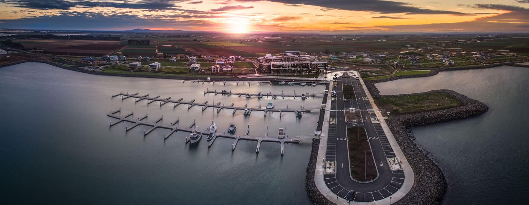 Aerial view of other side of Wyndham Harbour