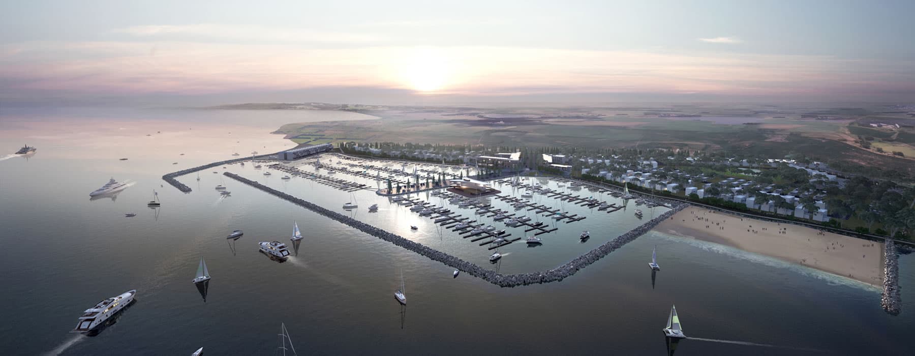Aerial view of Wyndham Harbour