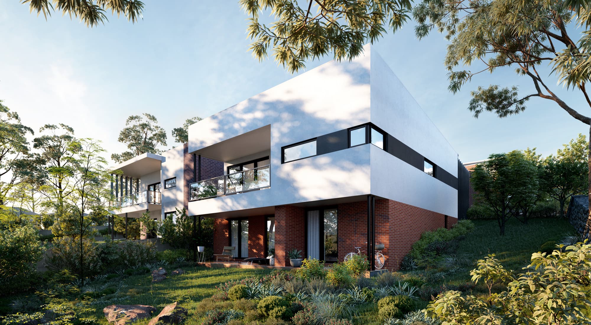 Concept render of the back of a house in St Helena Woods
